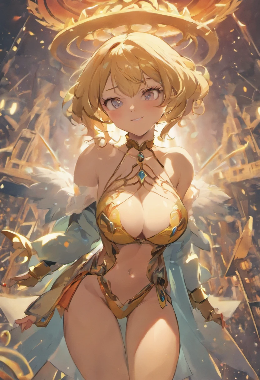 a portrait of woman, At the top of the dragon ::style cartoon, (((Front view))), Disney Pixar style, Cinematic 3D, highly detailed, Vivid colors (((full trasparent bodyesbian))) ::n_Realisticstyle, anime big breast