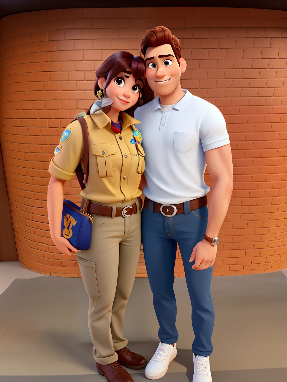 Mulher e homem estilo Disney pixar,alta qualidade,melhor qualidade felizes,