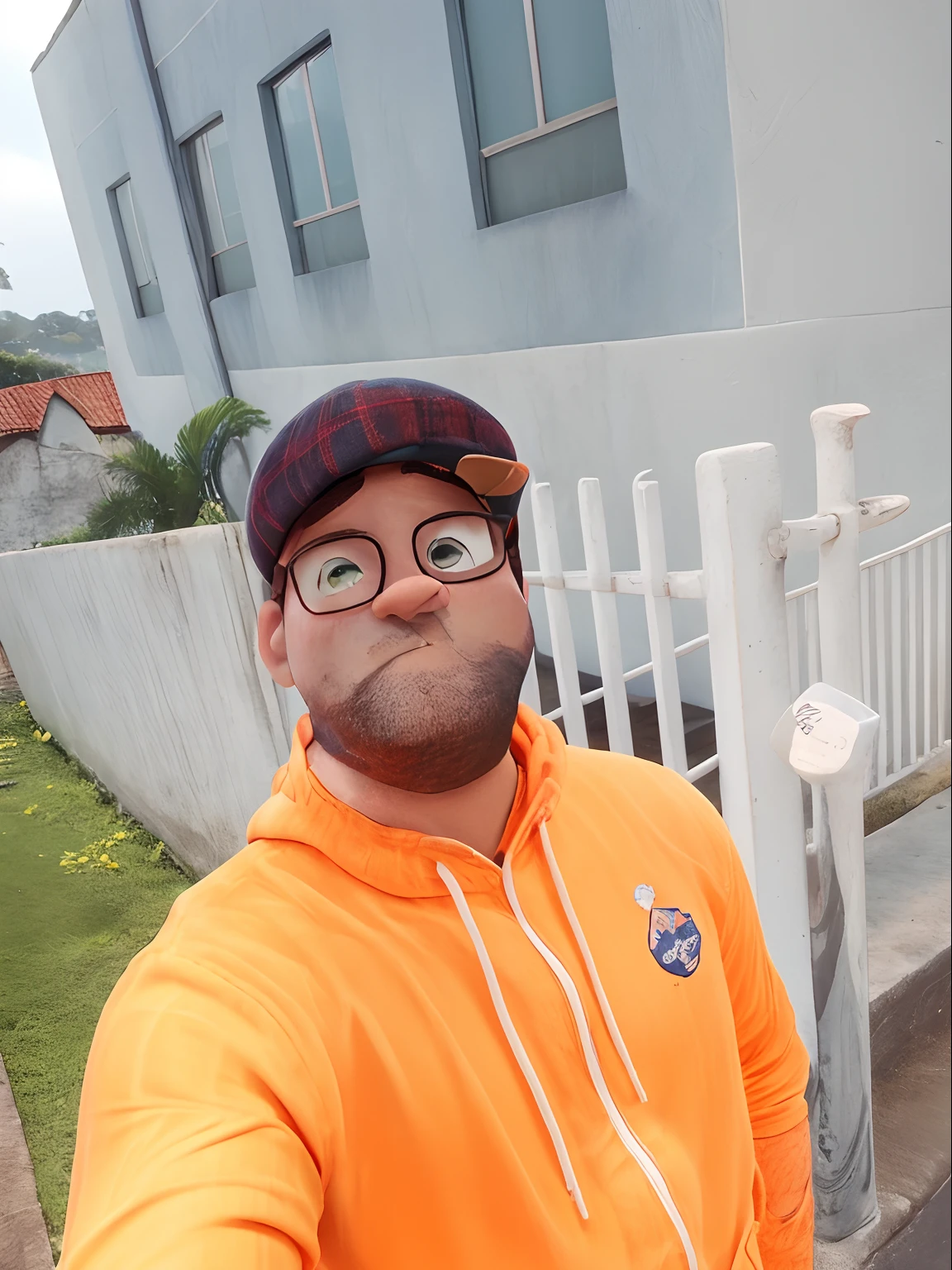 man in cap, inspirado na Disney Pixar.