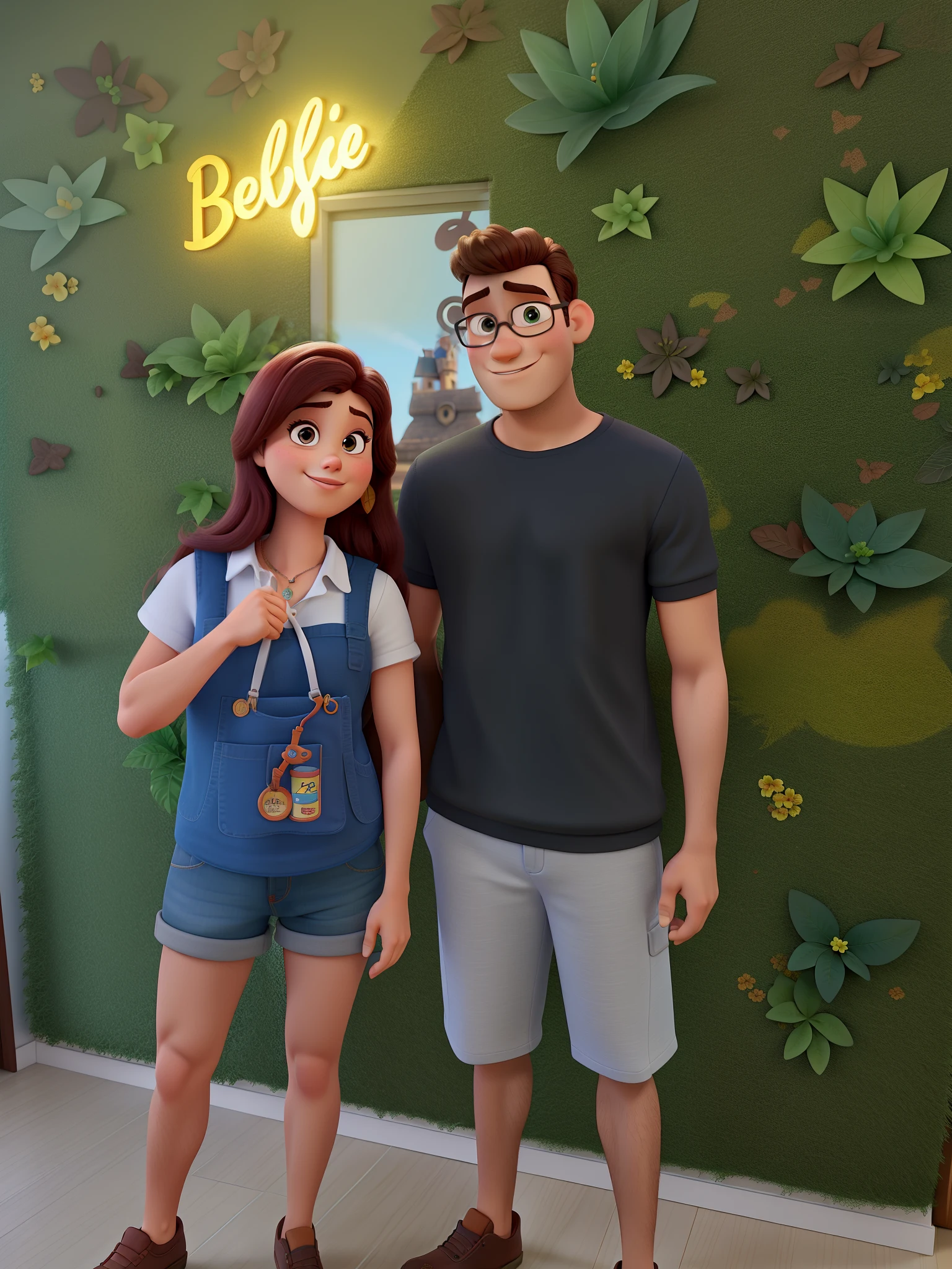 Mulher e homem estilo Disney pixar ,alta qualidade,melhor qualidade