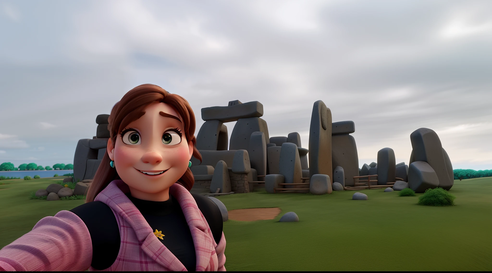 uma mulher no estilo disney pixar, alta qualidade, melhor qualidade
