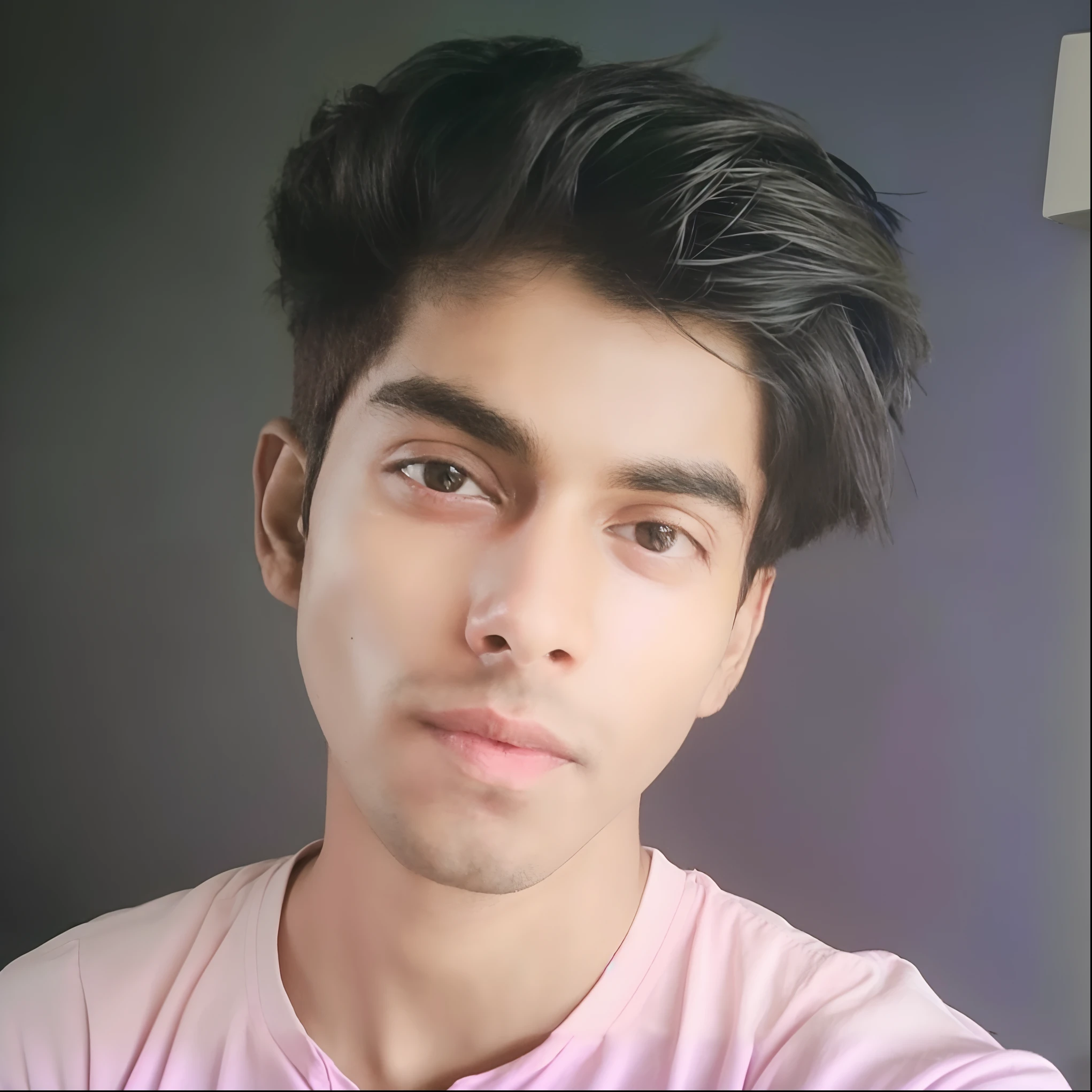 arafed man with a pink shirt and a black tie, with accurate face, portait photo profile picture, around 1 9 years old, good looking face, facebook profile picture, without beard, jayison devadas, handsome face, ayan nag, headshot profile picture, clean shaven face, 18 years old, face picture, vastayan, professional profile picture