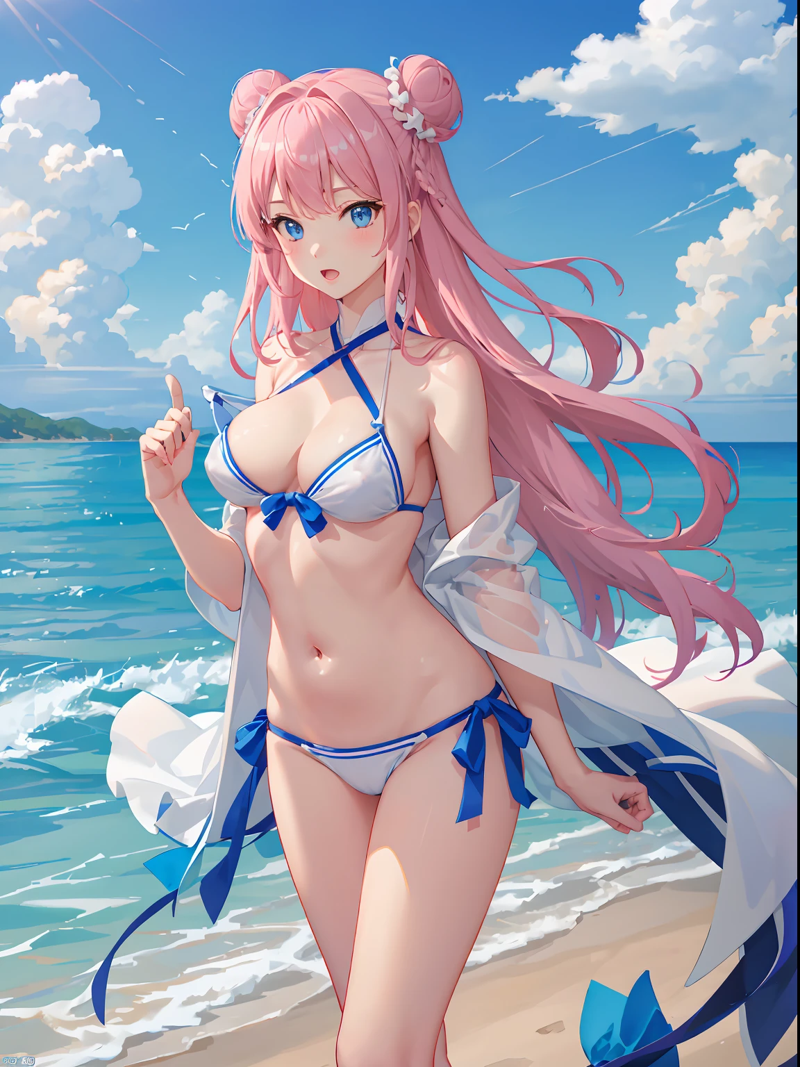 kuria (clear trip second) 269mimori (blue archive) 230mimori (swimsuit) (blue archive) 114blue archive 126213absurdres 1478042highres 48160151girl 5958786bare shoulders 873893beach 96381bikini 503946blue eyes 1755528blue sky 148446blush 3060542breasts 3811675collarbone 688976covering 48179covering breasts 24932crab 5291hair bun 178453hair ribbon 531011halo 132136large breasts 1704792long hair 3917355looking at viewer 2863748navel 1133620open mouth 2198290pink hair 625825ribbon 947915single side bun 14143sky 380352solo 4602570swimsuit 685183thighs 691508topless 100484wardrobe malfunction 11244white bikini 81464