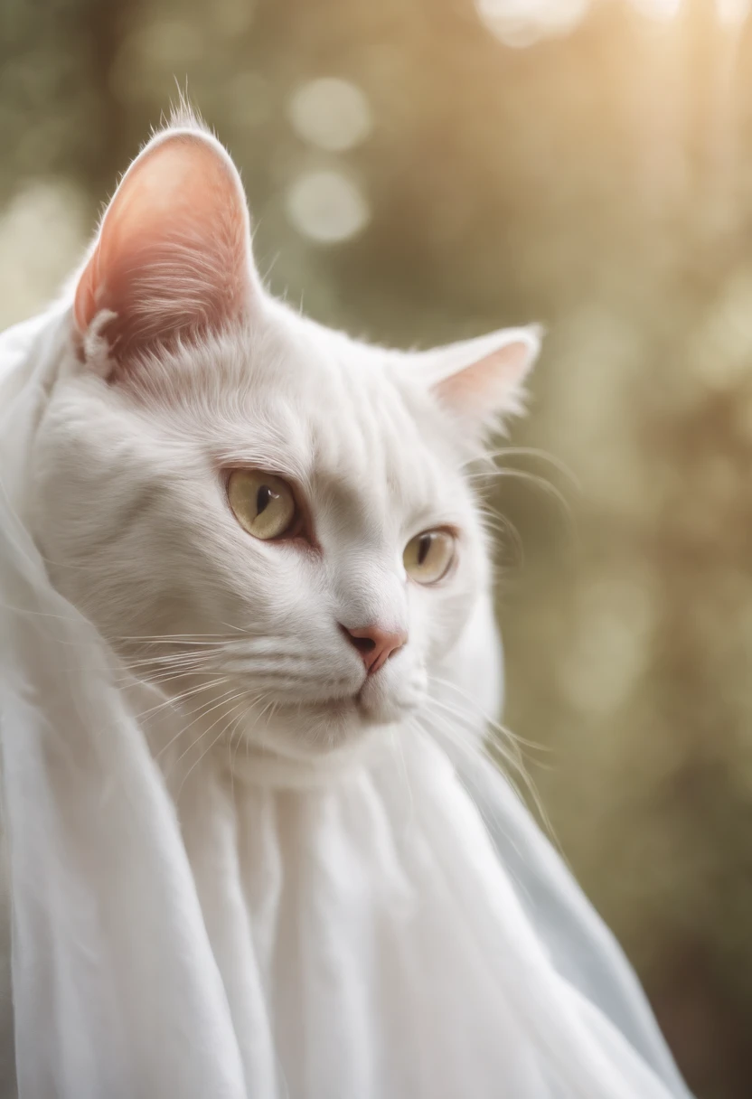 best qualtiy， tmasterpiece， 超高分辨率， realisticlying， eine Katze，adolable，Black and white hair