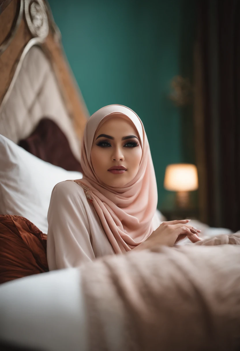 Hijab, bed, huge boob,malaysia, naked, bondage, lying