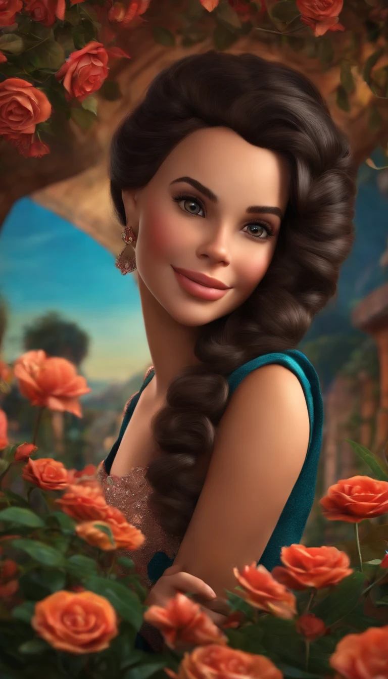3d, menina estilo Disney