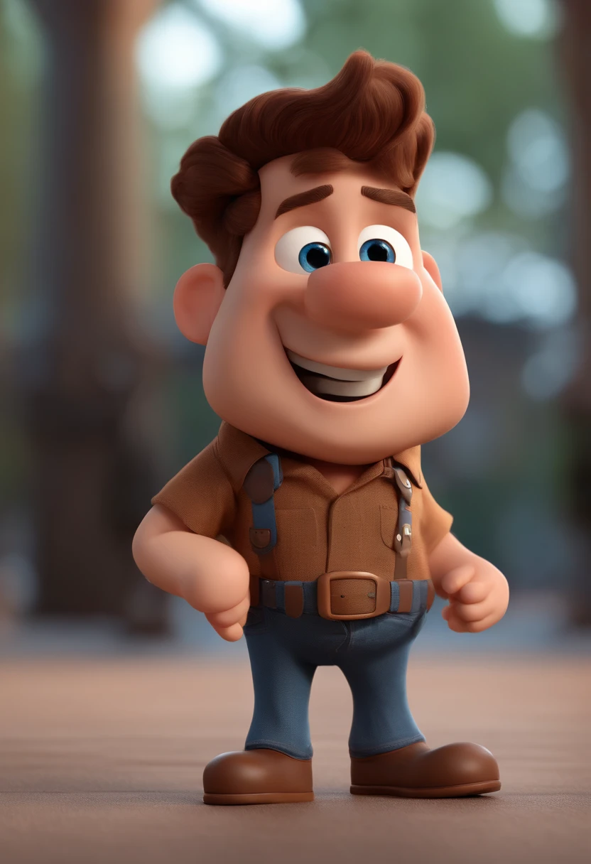 personagem dos desenhos animados de um homem e uma camisa polo, Jeans with 1,70m de altura , animation character, Caractere estilizado, animation style rendering, 3D estilizado, Arnold Maya render, 3 d render stylized, toon render keyshot, Personagem 3D, Personagem 3D, 3d rendering stylized, 3 d character render, personagem de desenho animado, Personagem de close up, Pose de personagem, (Estilo Pixar) (master part:1.2) (Bokeh) (melhor qualidade) (pele detalhada) (textura detalhada) (8k) (argila) (Cinematic lighting) (foco nítido