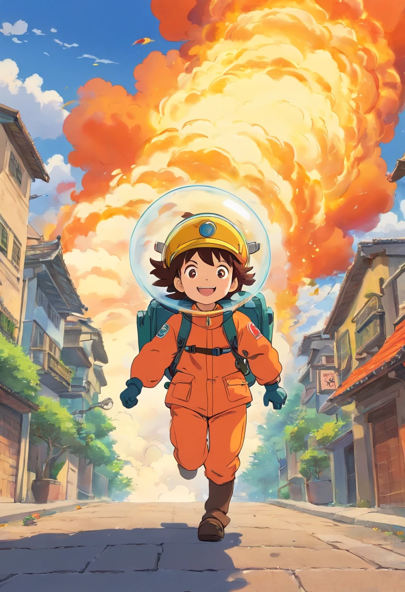 FAZER IMAGEM DE UM BOMBEIRO MUITO FELIZ, DE PELE PARDA DIRIGINDO UM CAMINHAO DE BOMBEIRO SAINDO EM ALTA VELOCIDADE, VISTO DE LADO, COM CAPACETE E EQUIPEMENTO COMPLETO