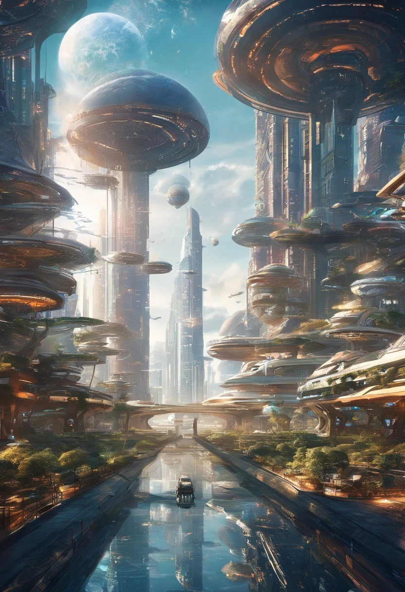 city   of the future, universe, technology, Magic, Reality,
