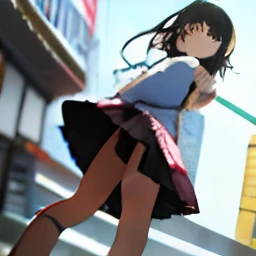 Upskirt pantyless, hyper realistic girl ,outdoor, Japanese