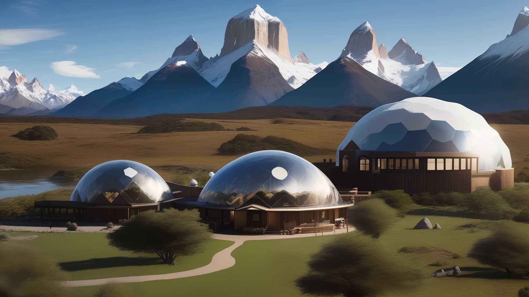 Create Mansion, a new world Global village and a collaborative community that unites the charm of the Patagonia region for the experience of staying in a majestic natural environment in luxury Geodesic Domes, Being able to experience all the options of adventure tourism, that the region offers in a sustainable way, simples, segura.