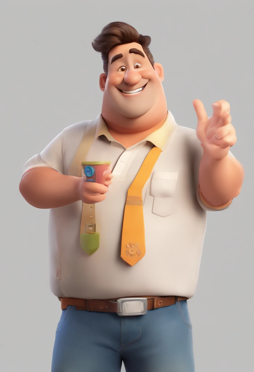 Smiling Man Illustration, sorriso insano, Homem de pele marrom com um sorriso gigante, happily smiling at the camera, sorriso atrevido, he's smiling, sorriso muito grande, Macho sorridente, foto de perfil headshot, rindo sorriso enorme, desenhando no estilo de Arte 3D, c4d, fundo de cor branco puro, estilo disney, estilo pixar render ilustracao Super Detalhe, 8k