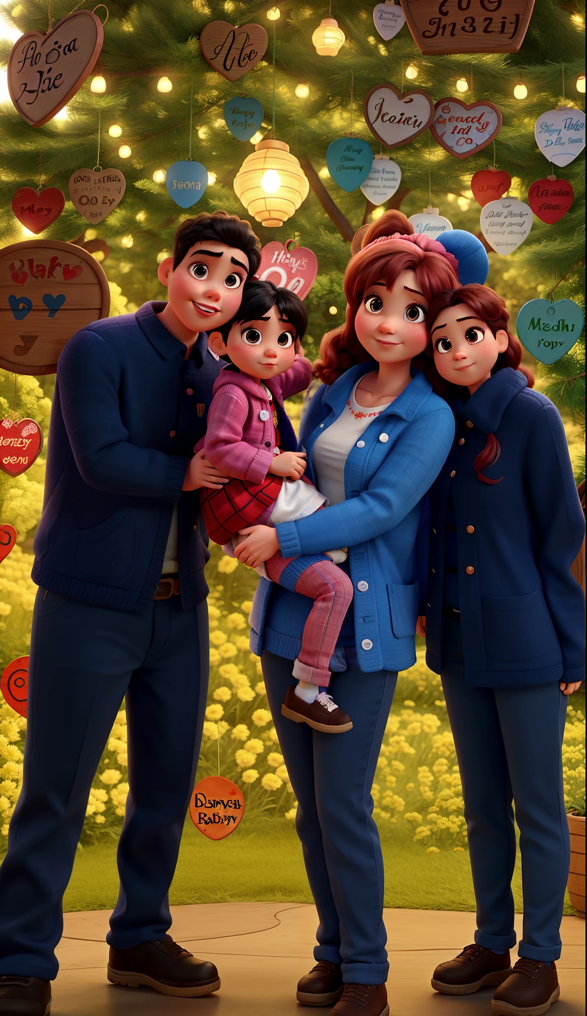 pai, Mother Baby Girl Small Hair, Disney pixar |