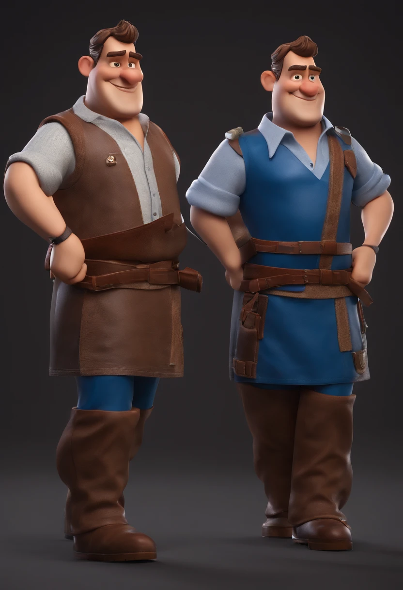 Personagem de desenho animado de um homem usando camisa azul, um personagem animado, Caractere estilizado, animation style rendering, 3D estilizado, Arnold Maya render, 3 d render stylized, toon render keyshot, Personagem 3D, Personagem 3D, 3d rendering stylized, 3 d character render, personagem de desenho animado, Personagem de close up, Pose de personagem, (Estilo Pixar) (master part:1.2) (Bokeh) (best quality) (pele detalhada) (textura detalhada) (8k) (argila) (Cinematic lighting) (foco nítido，Senta e vaza a parte superior do corpo
