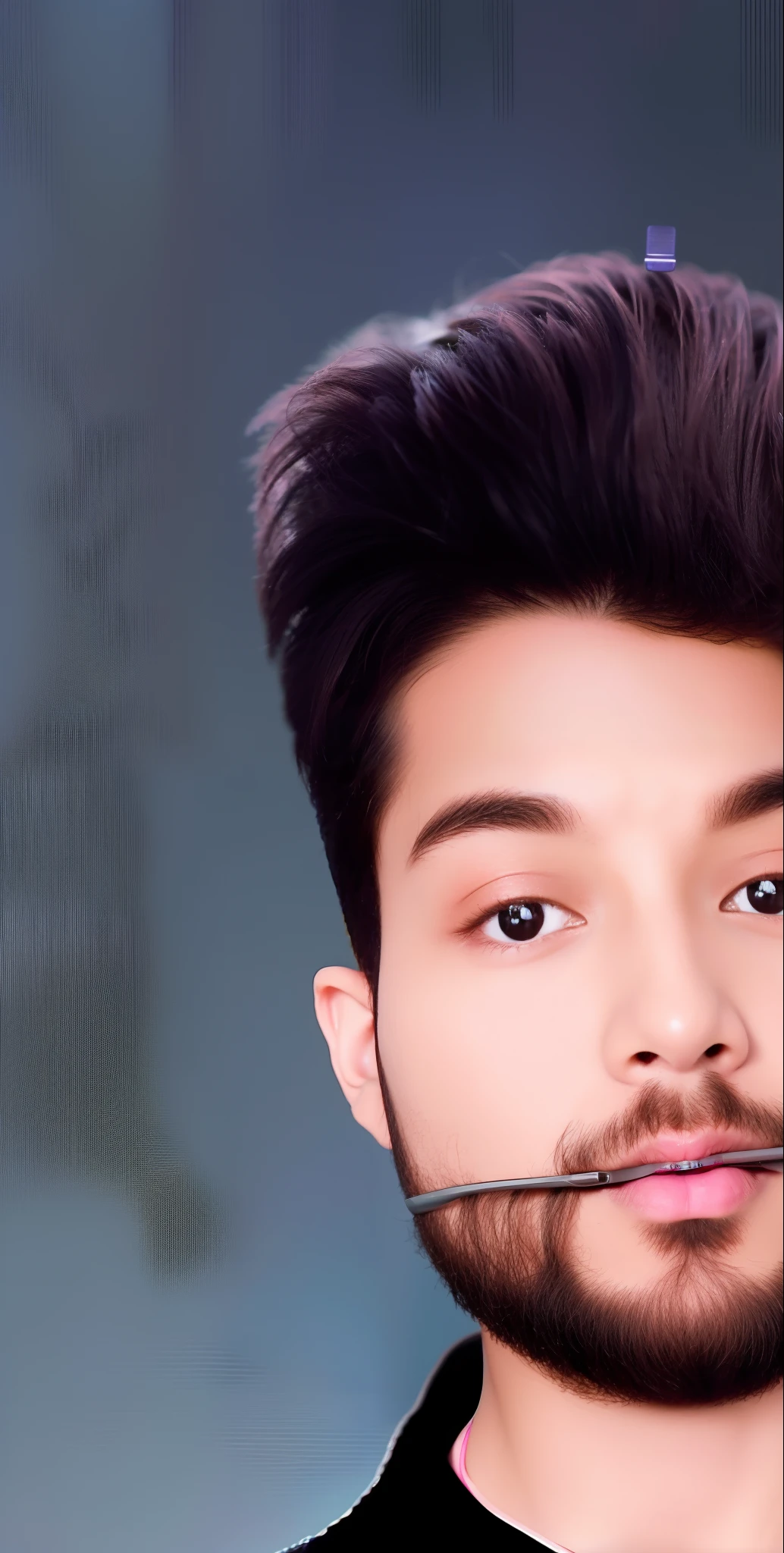 C change background real stick cyber bunk handsom.e boy.