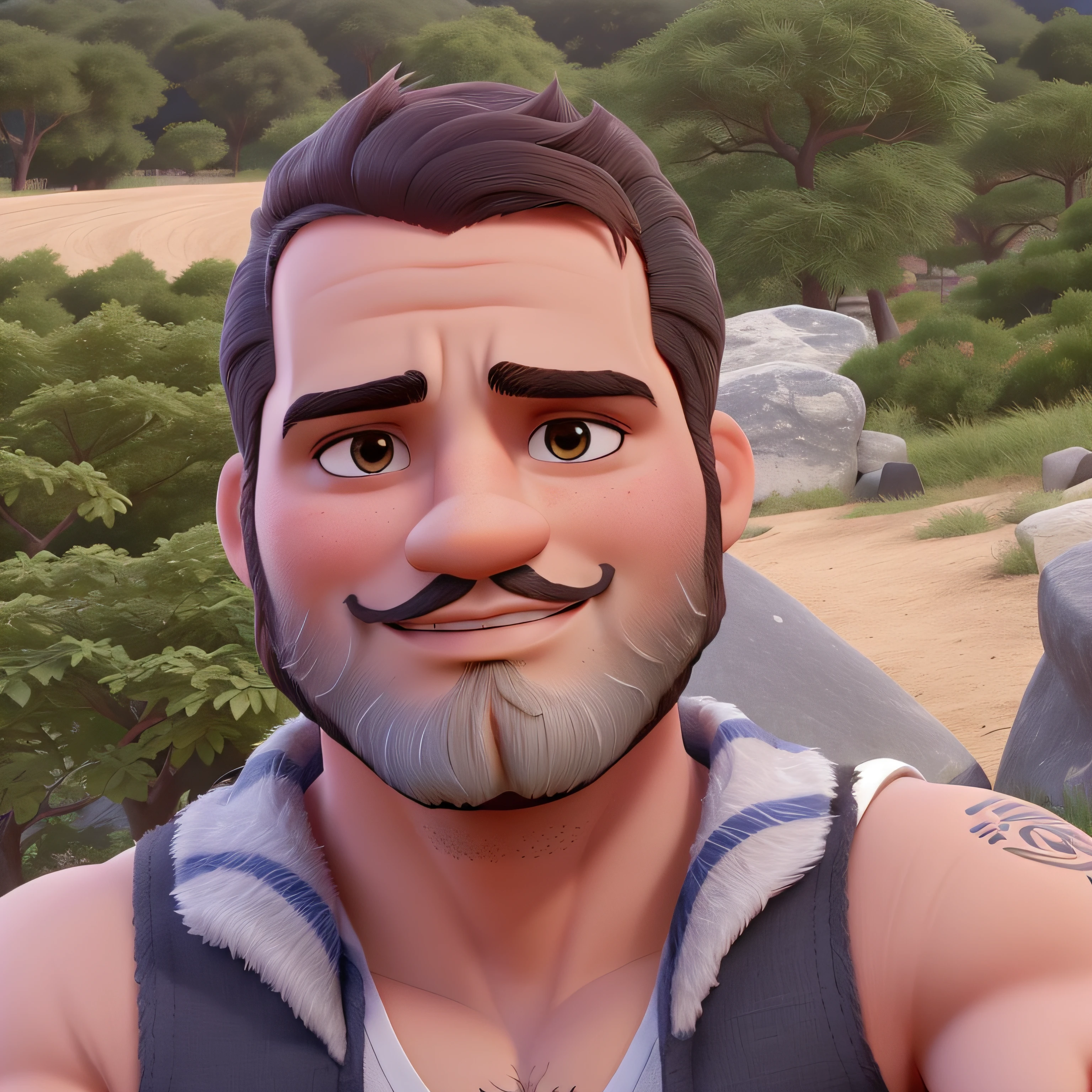 deixar a barba do jeito que ja esta so que preenchida,