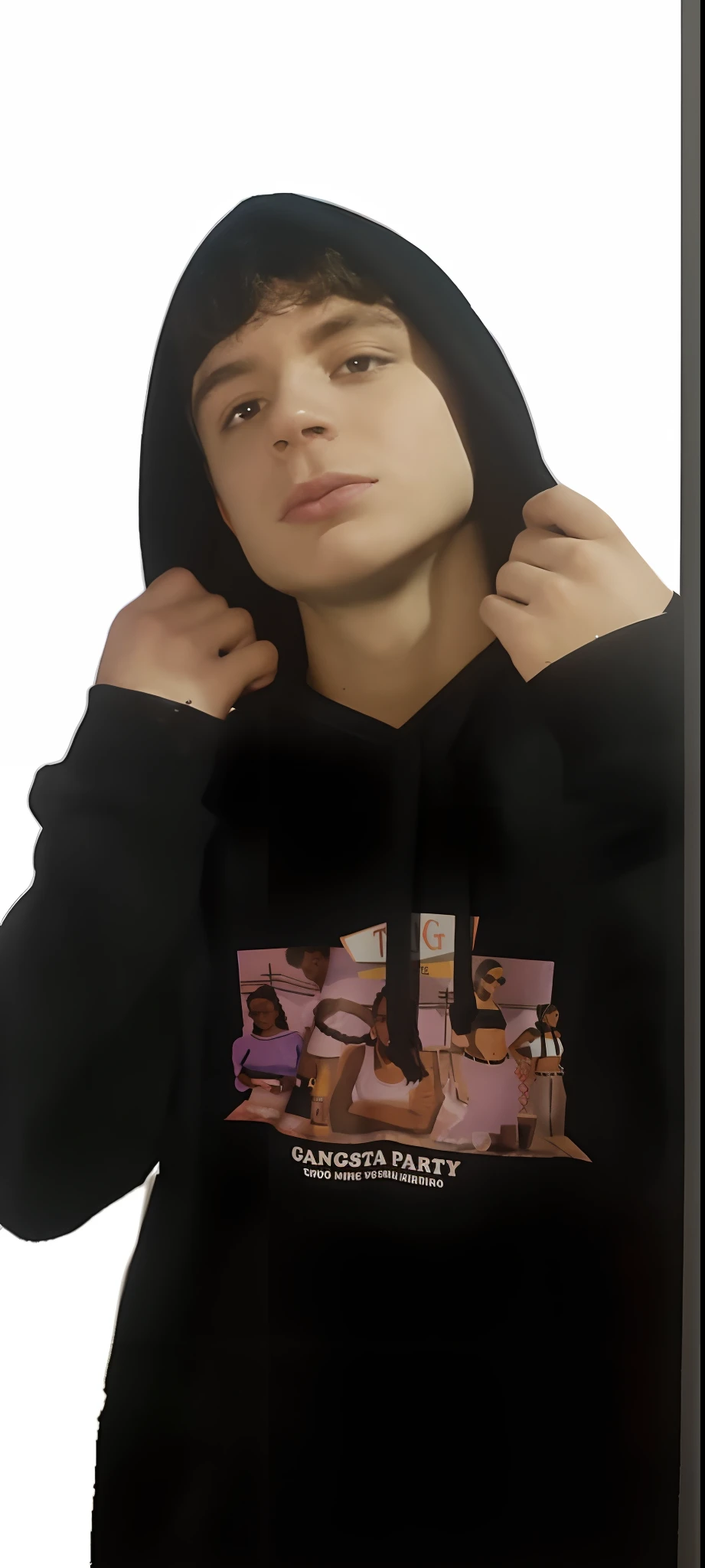 um close up de uma pessoa usando um capuz preto, em um moletom preto, Capuz, Hoody, com capuz, em um capuz, capuz preto, preto Hoodie Techie, usando um capuz preto, usando um capuz, usando um capuz, imagem oficial do produto, Jovem em um capuz roxo, usando capuz, hat and hoodie, menina de cabelo preto vestindo capuz