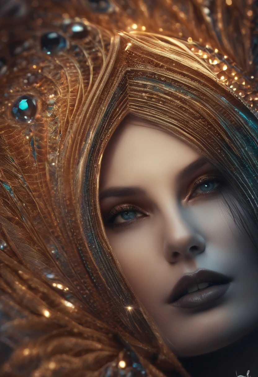 (master part, Qualidade Superior, best quality, Arte Oficial, Beautiful and Aesthetic:1.2), (1girl), olhos extremamente detalhados, (Arte Fractal:1.3), colorido, mais alto detalhado, (rosto perfeito), pele brilhante, HDR, (Linhas douradas do manto branco:1.2), galaxy, (listras leves), visuais marcantes, (dynamic streaks, trilhas luminosas:1.2), cores vibrantes, (phoenix), (Dragoned)