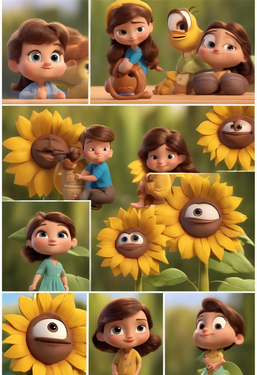 Realistic portrait of a seven year old, He wears a dress. Your face is and exploratory . He cautiously goes out into the garden of the house, A small cat is among the bushes and he touches it cautiously ,Not facing the camera,, Hair is messy ,