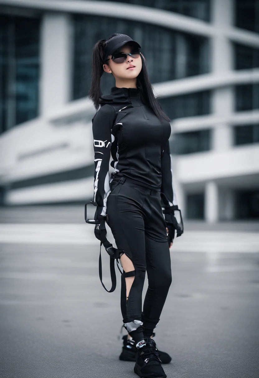 Road, police car, best quality, masterpiece, black hair,18 years old pretty girl,dark blue bloomers,white gym clothes,wearing dark blue bloomers,ass through bloomers,smile,white skin,standing,two are good friends,lesbian,flirting,hugging,laughing,shy,
