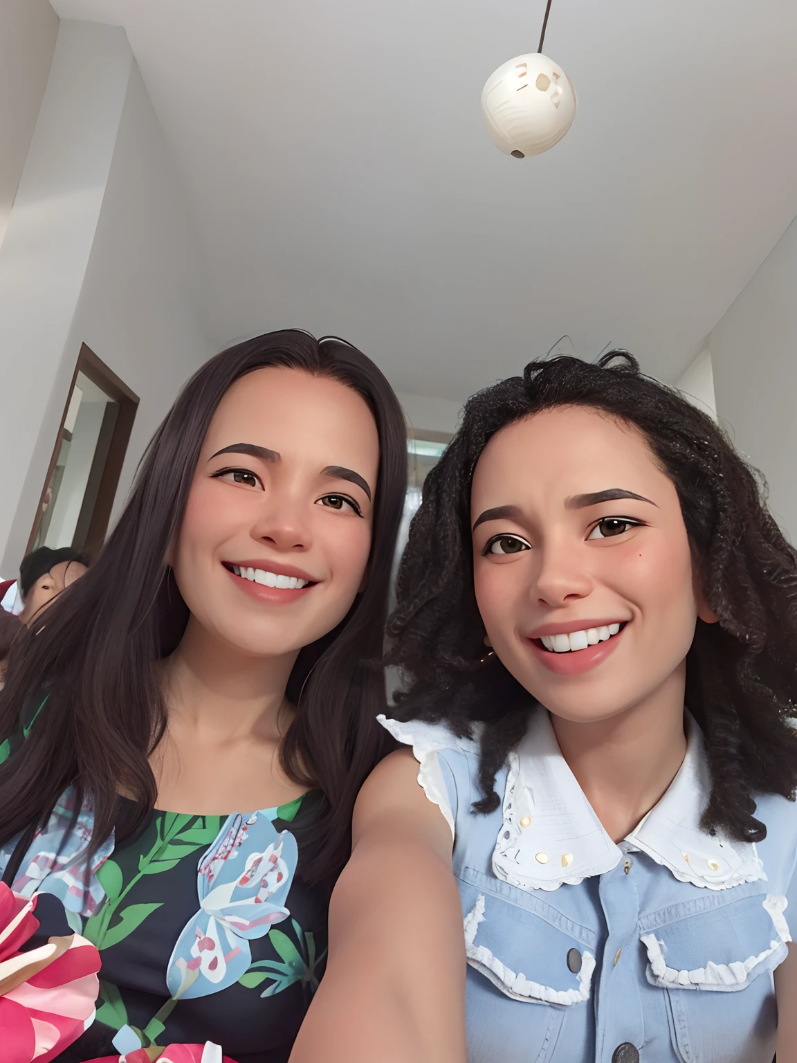 there are two women that are smiling for the camera, 3 5 year brazilian mother, imagem de perfil, foto do perfil, Directed by: Willian Murai, Directed by: Nandor Soldier, Parece Fabiula Nascimento, imagem do avatar, Malika Favre, Foto do perfil, Foto realista, Directed by: Emerson Silva, non blurry