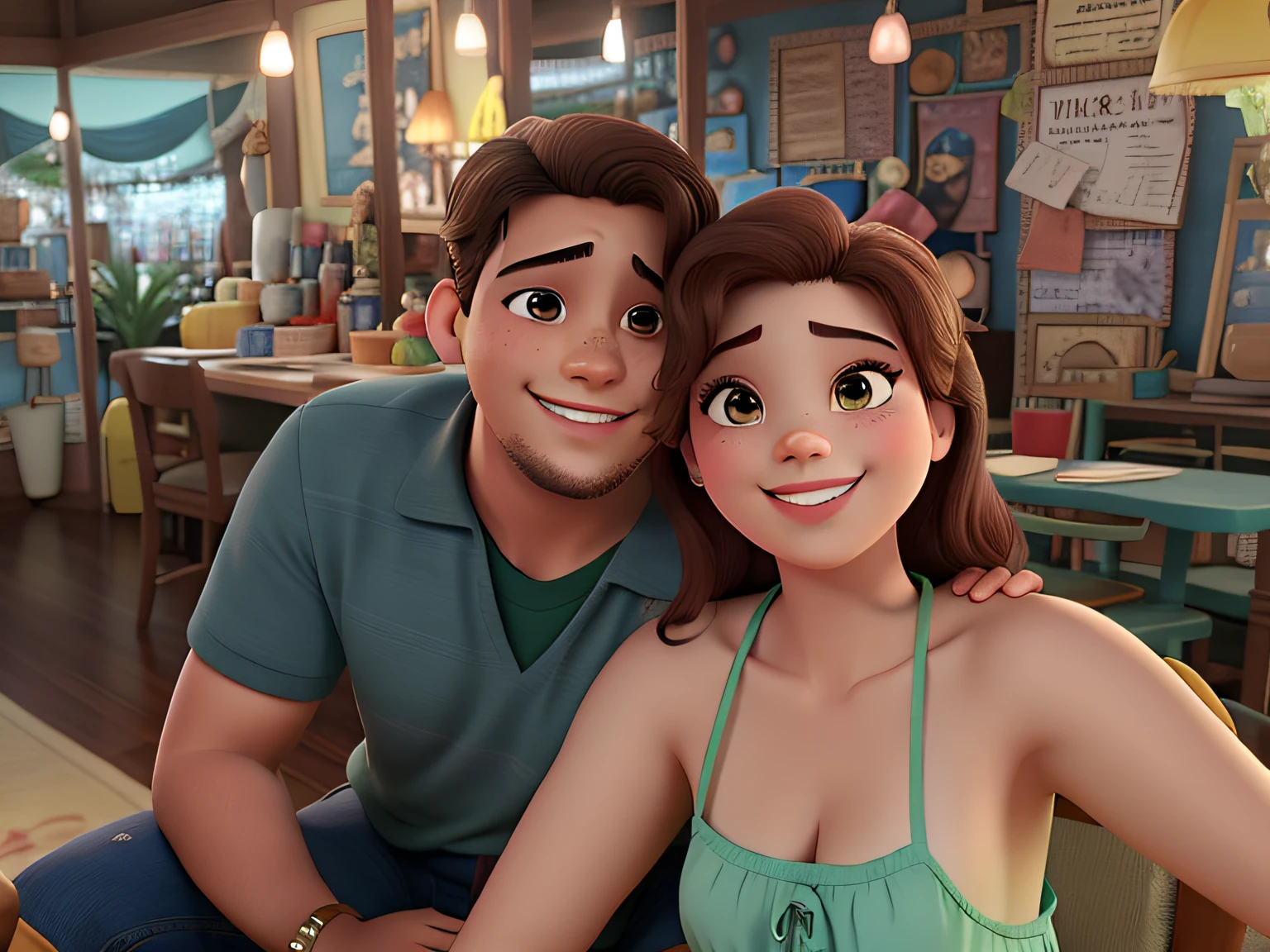 Casal feliz igual filme da Disney amor