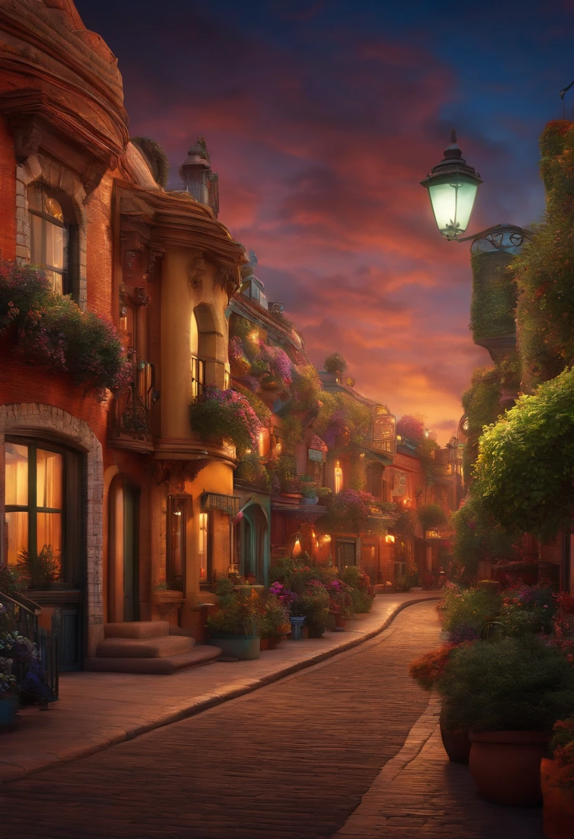 Estilo Pixar, colorido.