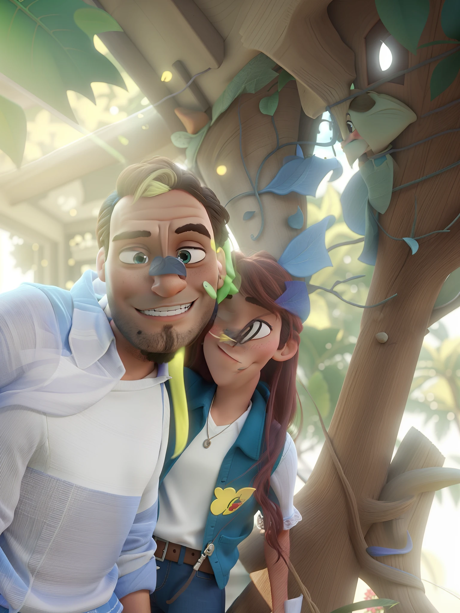 romantic couple, igual aos filmes Disney Pixar