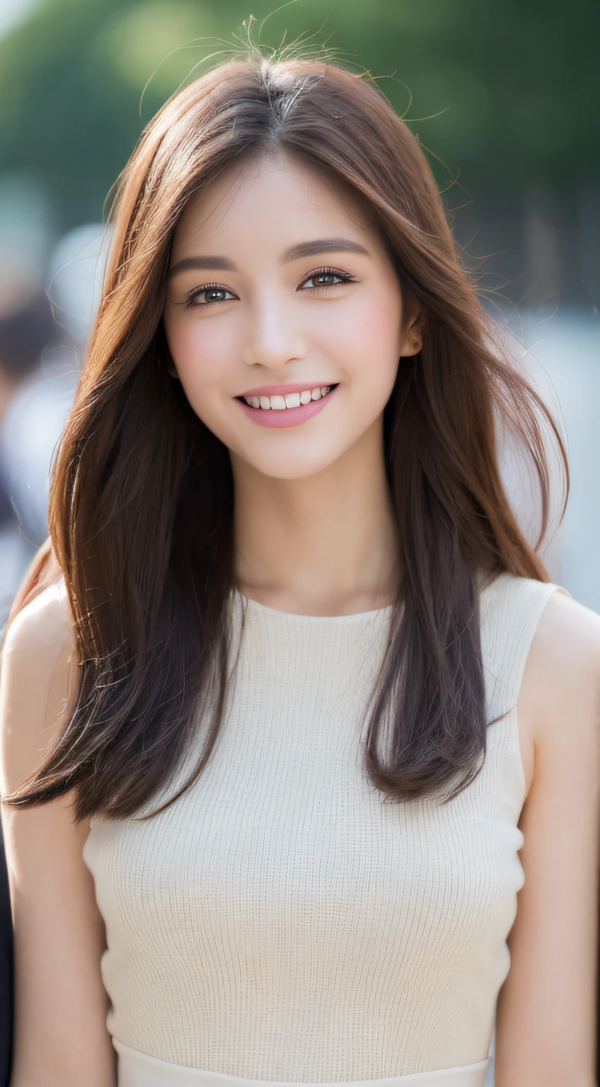 ((Best Quality, 8K, Masterpiece: 1.3)), Sharp: 1.2, Perfect Body Beauty: 1.4, Slim Abs: 1.2, ((Layered Hairstyle, Big: 1.2)), (Wet White Button Long Shirt: 1.1), (Rain, Street: 1.2), Wet: 1.5, Highly Detailed Face and Skin Texture, Detailed Eyes, Double Eyelids, Aspect Looking at Camera, Smile