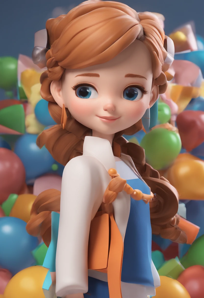 best quality, master part, fotorrealista, extremamente detalhado CG unidade 8k papel de parede, Chibi,1girl, Elsa,sozinho, cheio_corpo, sorrir, Olhando_em_visualizador, ao ar livre,