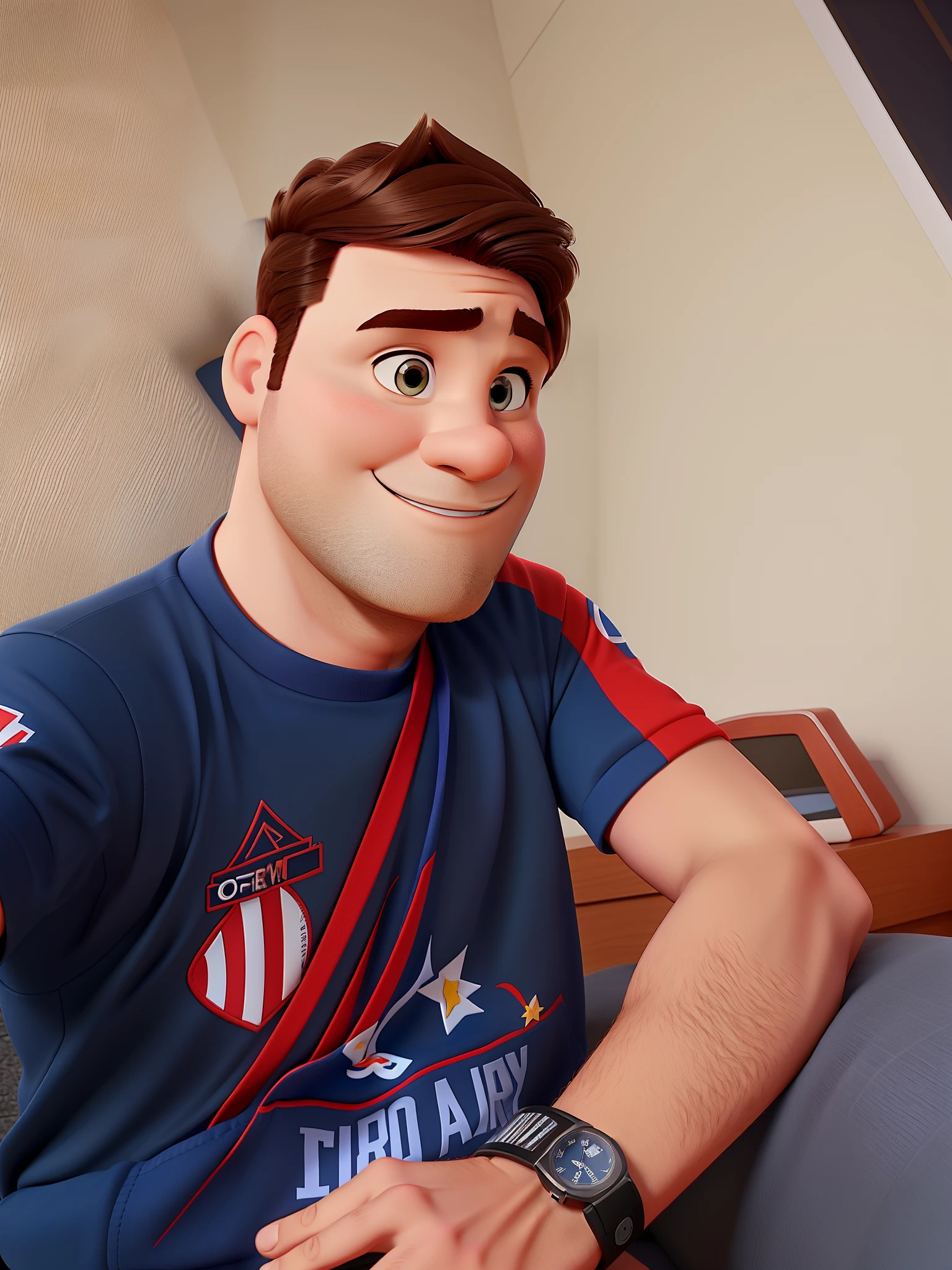 Um homem branco estilo Disney Pixar alta qualidade melhor qualidade
