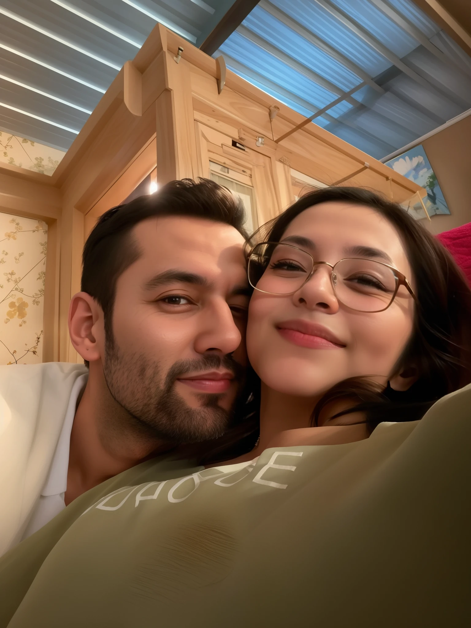 They're lying in bed together and taking a selFie, imagem de perFil, Lovely couple, Foto de perFil, selFie apaixonada, Foto do perFil, par, imagem de qualidade muito baixa, they are in love, pose de casal, F / 1. 9 6. 8 1 mm iso 4 0, Foto de perFil, retrato de casais, FotograFia tirada em 2 0 2 0