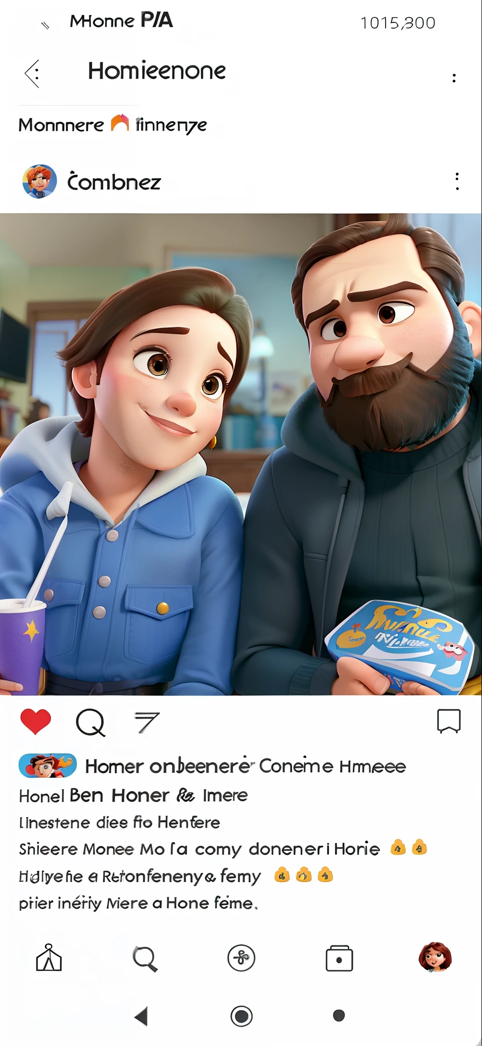 Casal (homem moreno e mulher branca) no estilo Disney Pixar, alta qualidade, melhor qualidade.