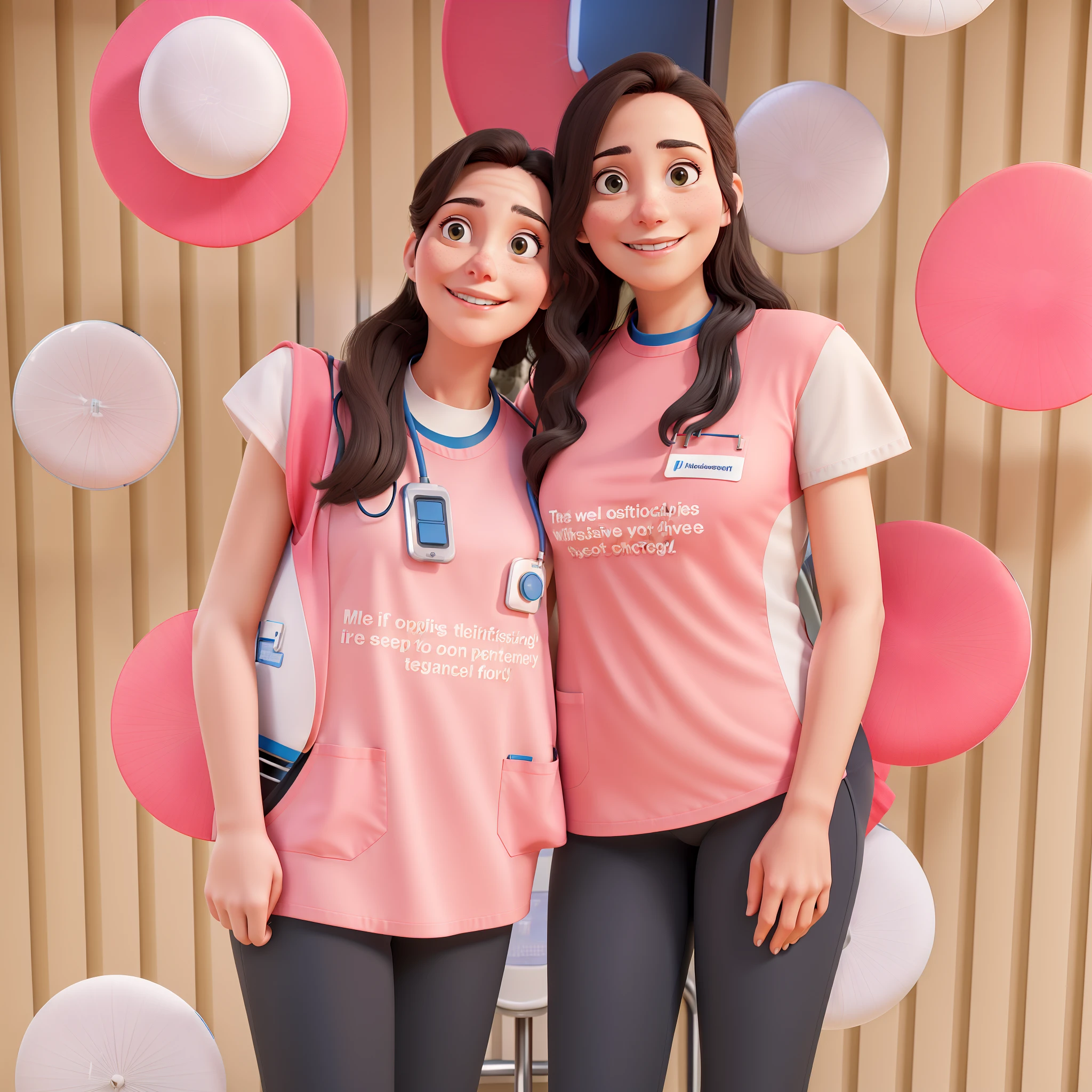 Nurses in a futuristic oncology outpatient clinic