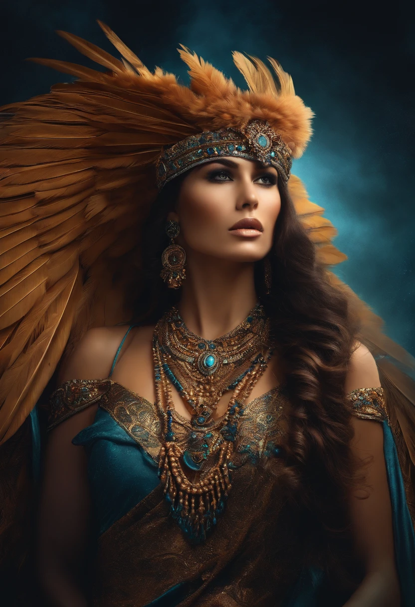 imagine an Eagle woman, Arte do papel de parede, papel de parede uhd, Ranhura