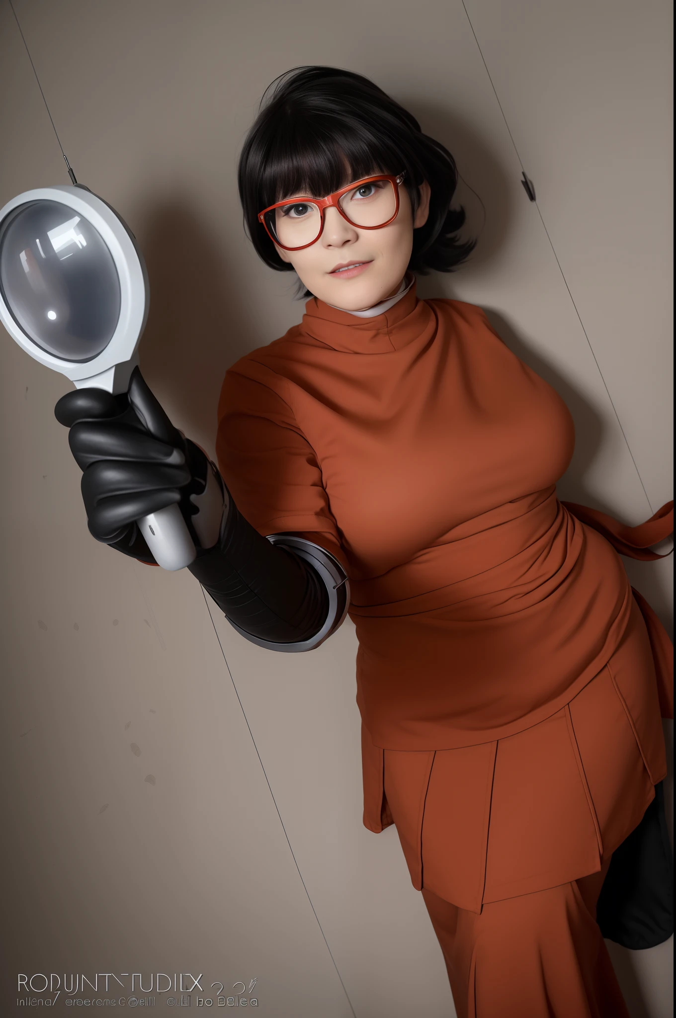 Il y a une femme qui tient une loupe à la main, Velma, Gordon Freeman: une femme, Tina Belcher, Tina Belcher en tant que personne réelle, traceur dans une robe moulante, Ayaka Cosplay, Apparence ringard, Pin-up de Tracer d’Overwatch, Cosplay publicitaire, Cosplay complet, inspiré par Akira Toriyama