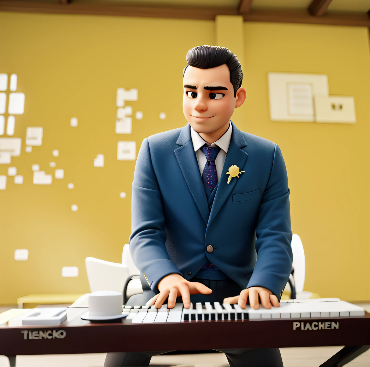 pianista tocando teclado