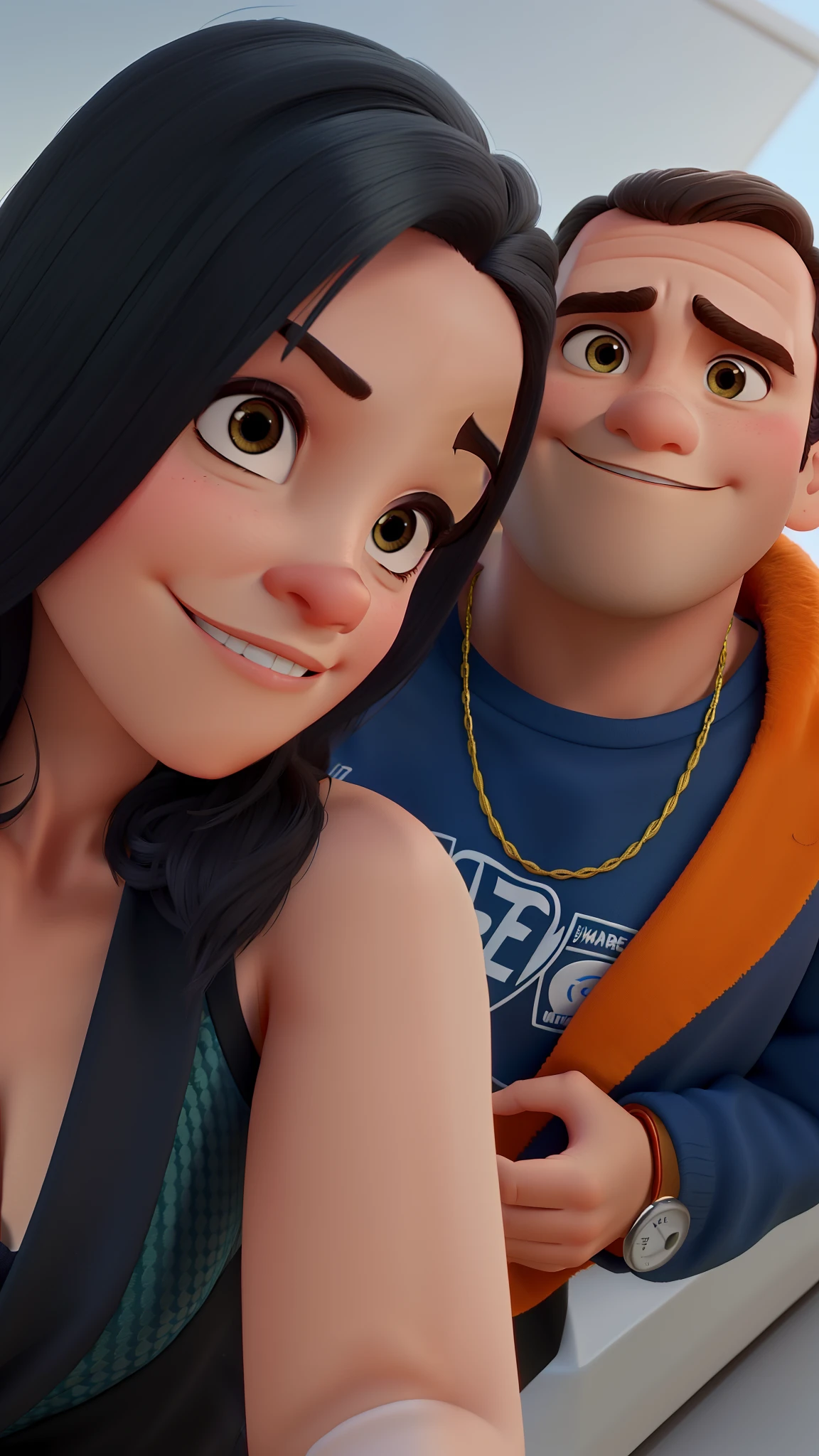 Um homem e uma mulher no estilo Disney pixar, alta qualidade, melhor qualidade
