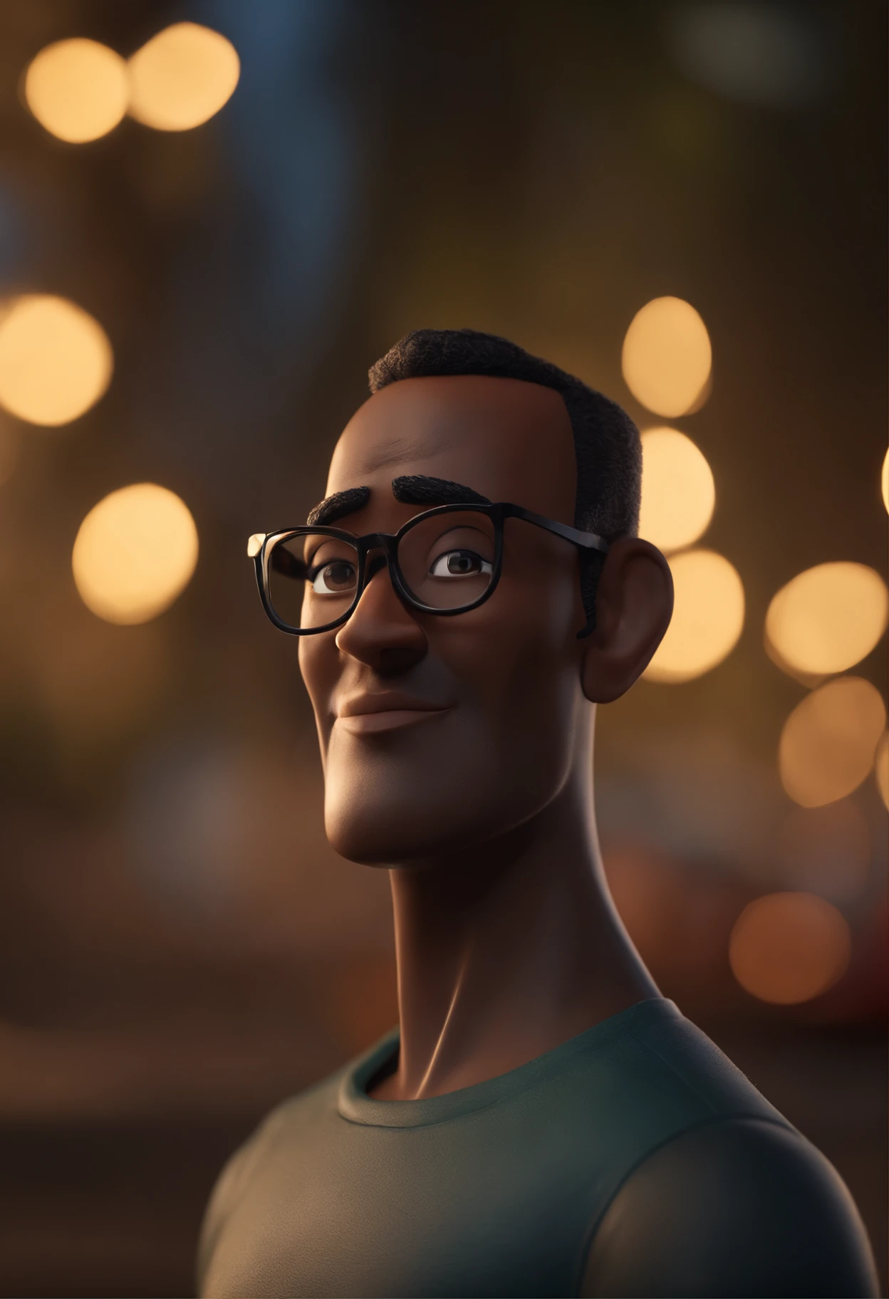 Cartoon character of a man with black glasses and a sao paulo cartoon character,, (Estilo Pixar) (master part:1.2) (Bokeh) (best quality) (pele detalhada) (textura detalhada) (8k) (argila) (Cinematic lighting) (foco nítido