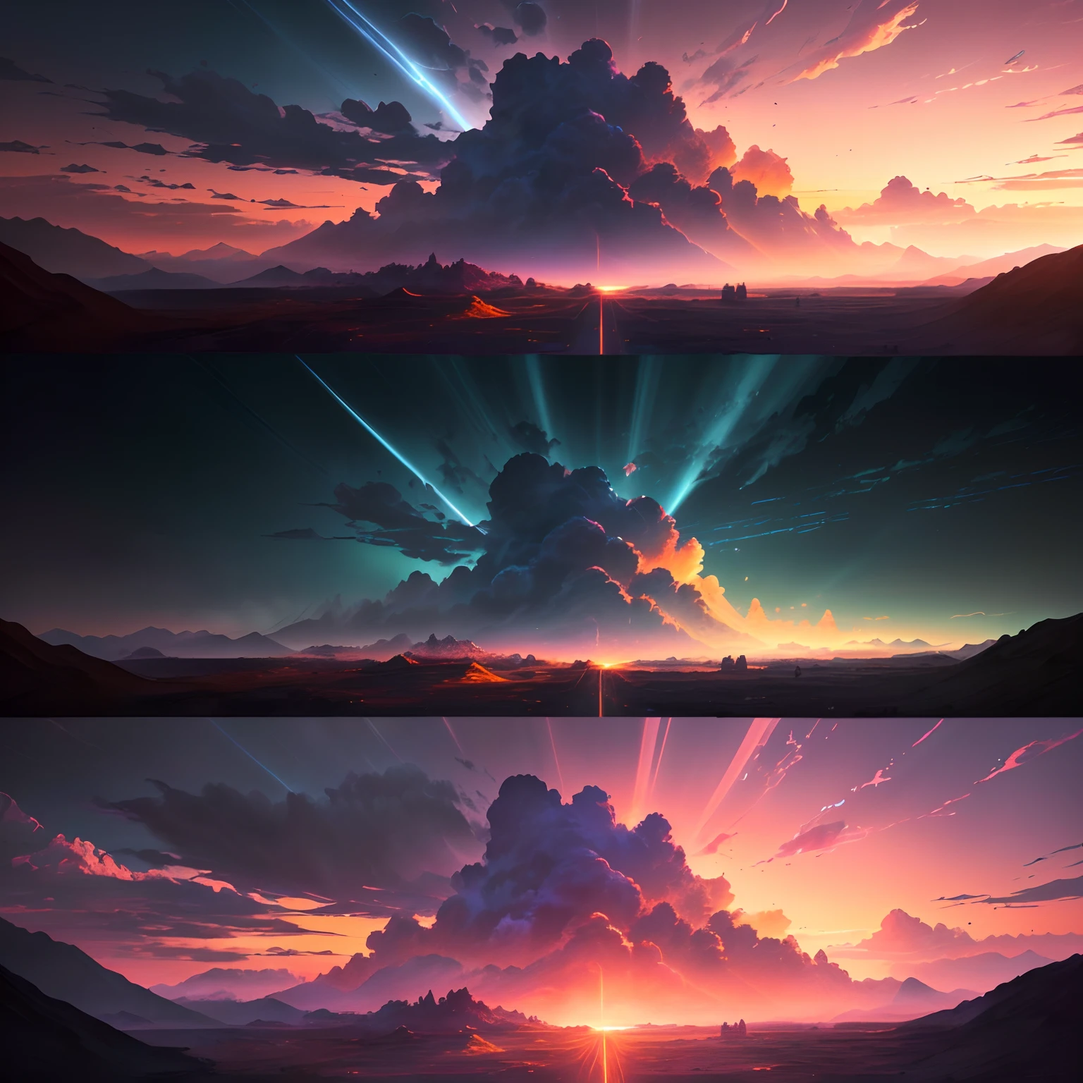 Vibrant color sky, super detailed technical precision, lighting, day, wind appearance, light rays, high resolution, high details, detailed colors, realistic and natural, HDR , scene art, realistic surrealism, detailed textures, high quality, anime, lsd, dmt, 8k