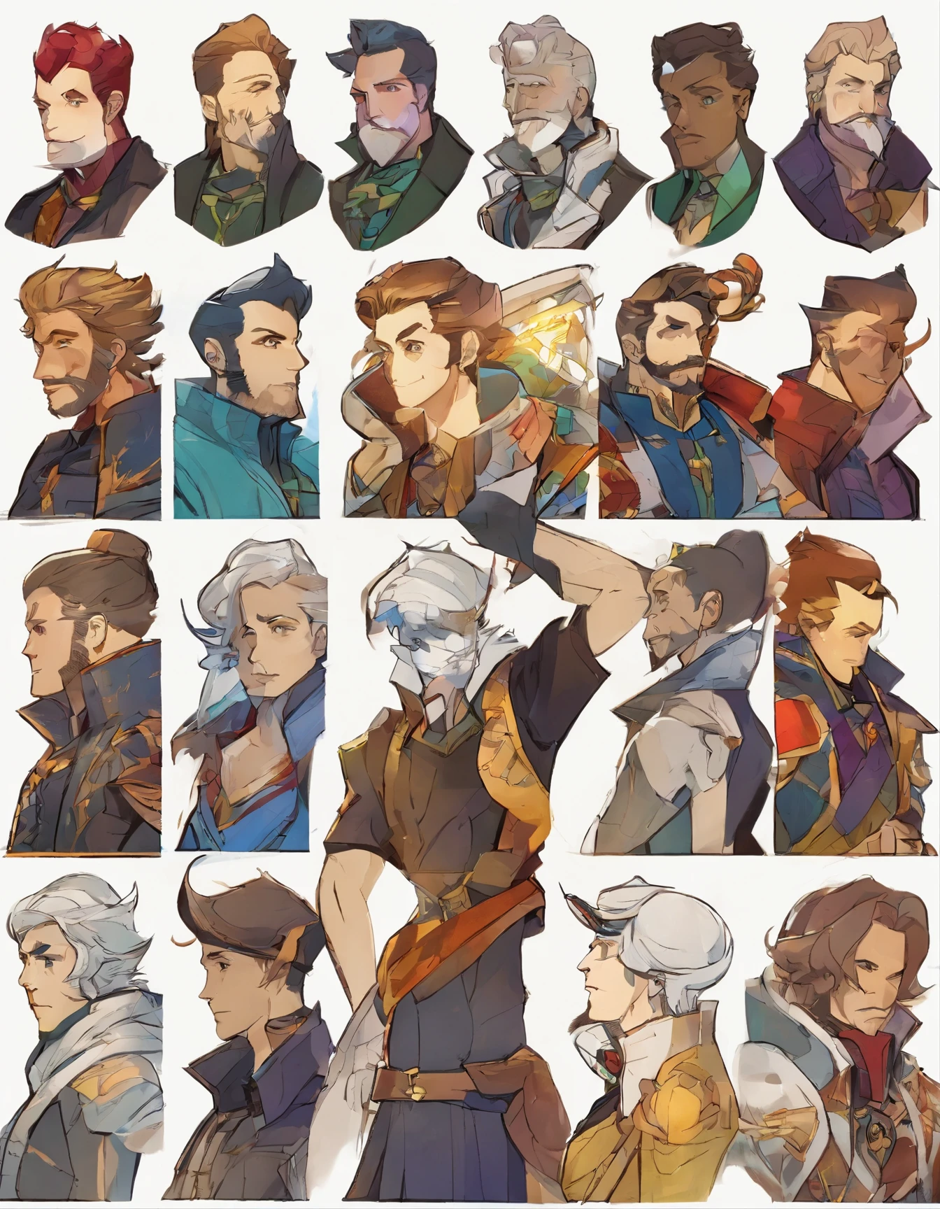 a close up of a bunch of different poses of a man, character concept reference art, great character design, concept art style, character design concept art, concept artstyle, concept art character, lucio as a man, video game character design, character design art, character posing for concept art, # character design, full body character concept art, concept art character modeling
Estimate