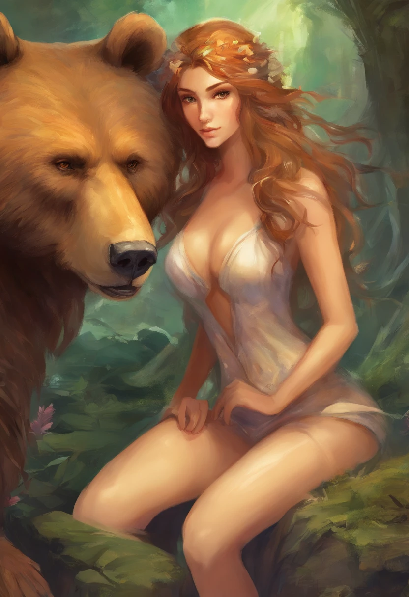 m/f sexo, urso , impregnation, como em , it's em , , , A woman with a bear head , uma bela raursa senhora, uma bela mulher , Garota sexy, Holo is a bear girl, very realistic, imagem ultra realista, urso peludo, muito realista, Angiewolf, sexy look at the camera, muito muito realista, pele hiper realista, Olhos do quarto, 10 feet from camera,