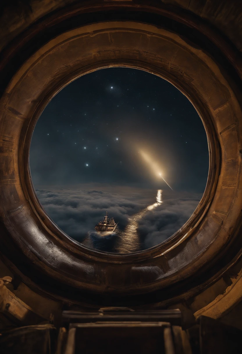 poster Disney pixar, sobre uma lebre de orelhas pontudas e um garoto de cabelos cacheados curto, de pele negra e olhos castanhos, Inside a ship in space (estilo pequeno Principe). Deve haver estrelas e a lua