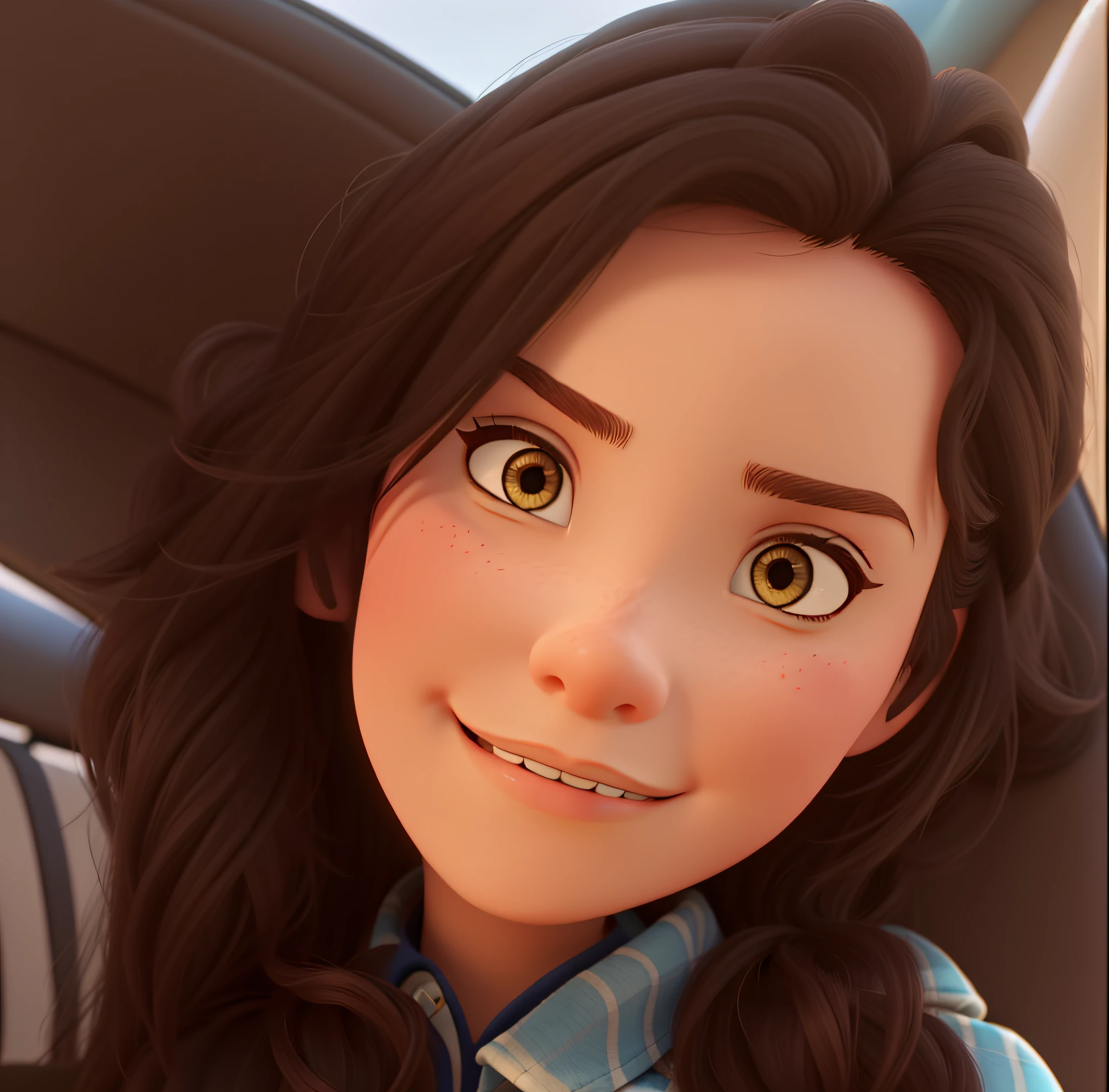 Young lady, estilo disney pixar, alta qualidade