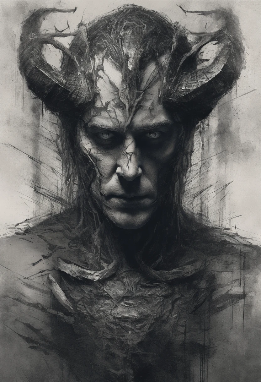 male Loki, inspired by Tom Hiddleston, Perfect centralization, coelho (franco)de Donnie, Standing position, beleza abstrata, Centrado, looking at the camera, Facing the camera, nearing perfection, triste, desespero, corpo inteiro, Dynamic, altamente detalhado, liso, foco nítido, 8k, high-definition resolution, illustration, arte de Carne Griffiths e Wadim Kashin, fundo branco
