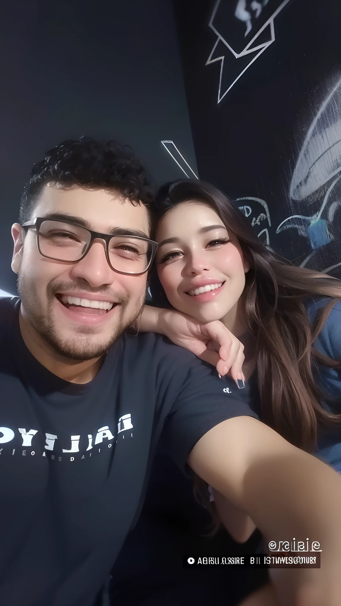 there is a man and woman posing for a picture together, Directed by: Nandor Soldier, imagem de perfil, Fotografia selfie 8k, Casal feliz, imagem de qualidade muito baixa, Postagem 4k, 4 k post, Postagem no Reddit, par, Foto realista, foto de perfil, foto de perfil 1024px, Retrato tirado 8 K