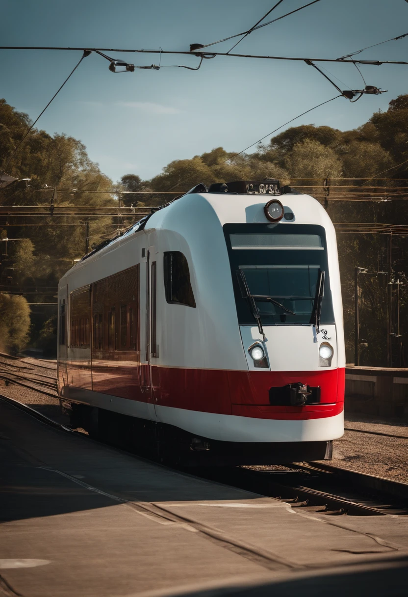 (best quality),(master part), (papel de parede 8k extremamente detalhado),ultra-detalhado,Cinematic lighting, luz detalhada, Melhor sombra, dianamic angle, de baixo, train station, Trem, luz de sinal, 1st grade, Leonard Esterco, red hair, aqua eyes, brinco, single horn, marca de tira no rosto, Brilhou, camisa branca,, Rosto detalhado, olhos reflctivos detalhados, Olhos bonitos, cara extremamente debochada,cabelos reflexivos,