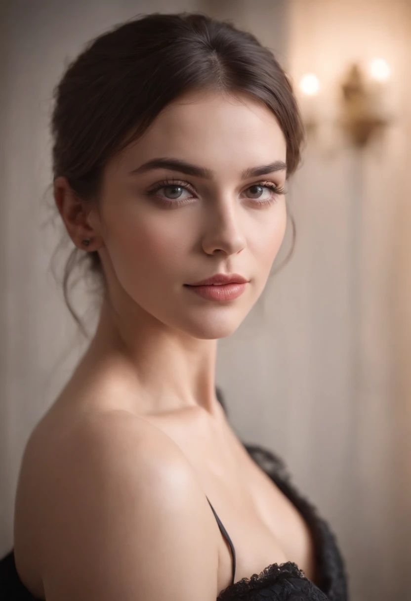 fille de teint noir , tres beau visage , corp sexy , fixe la camera , ultra realiste , 8k