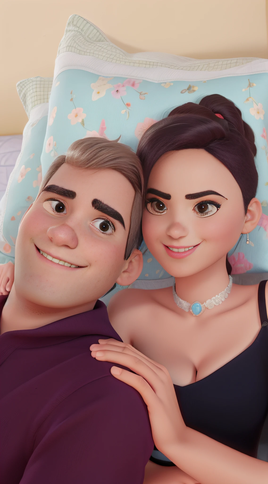 Um casal estilo pixar, alta qualidade, melhor quailidade.