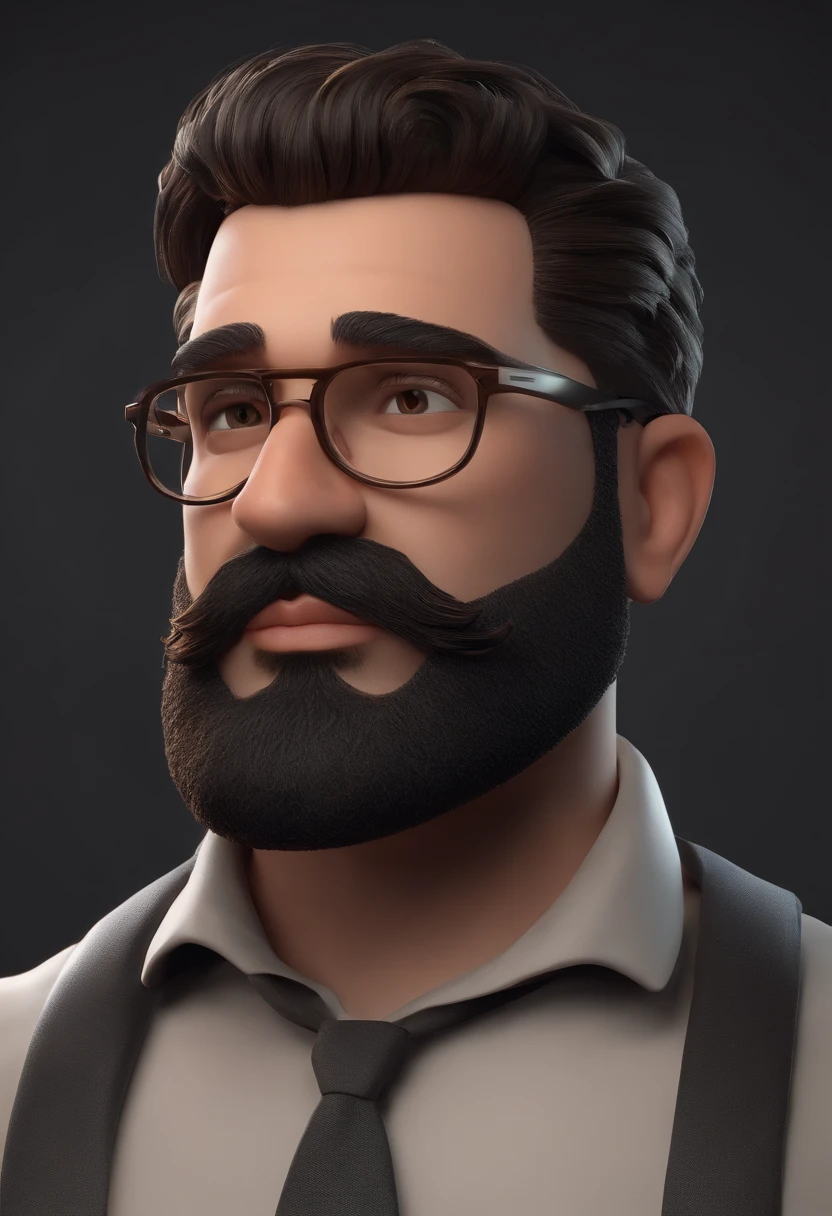 Personagem de desenho animado de um homem  com a barba cerrada e a camisa escrito, cabelo liso, With beard and old school tattoo on his arm, animation character, Caractere estilizado, animation style rendering, 3D estilizado, Arnold Maya render, 3 d render stylized, toon render keyshot, Personagem 3D, Personagem 3D, 3d rendering stylized, 3 d character render, personagem de desenho animado, Personagem de close up, Pose de personagem,  (Estilo Pixar) (master part:1.2) (Bokeh) (best quality) (pele detalhada) (textura detalhada) (8k) (argila) (Cinematic lighting) (foco nítido